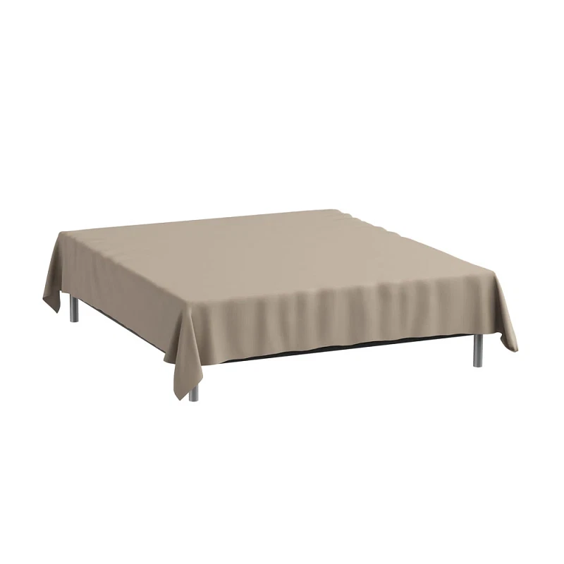 Glat lagen 270x270 cm - Bomuldssatin TC400 - sand - Supreme by Luna Denmark